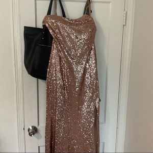Rose Gold Sequin Dress